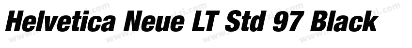 Helvetica Neue LT Std 97 Black Cond字体转换